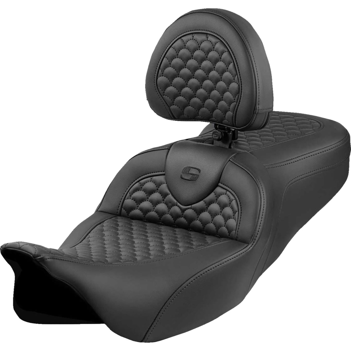 Saddlemen Roadsofa™ Seat - Dragon Scale Stitch - Black Stitch [MPN: 808-07B-208B0]_1772748