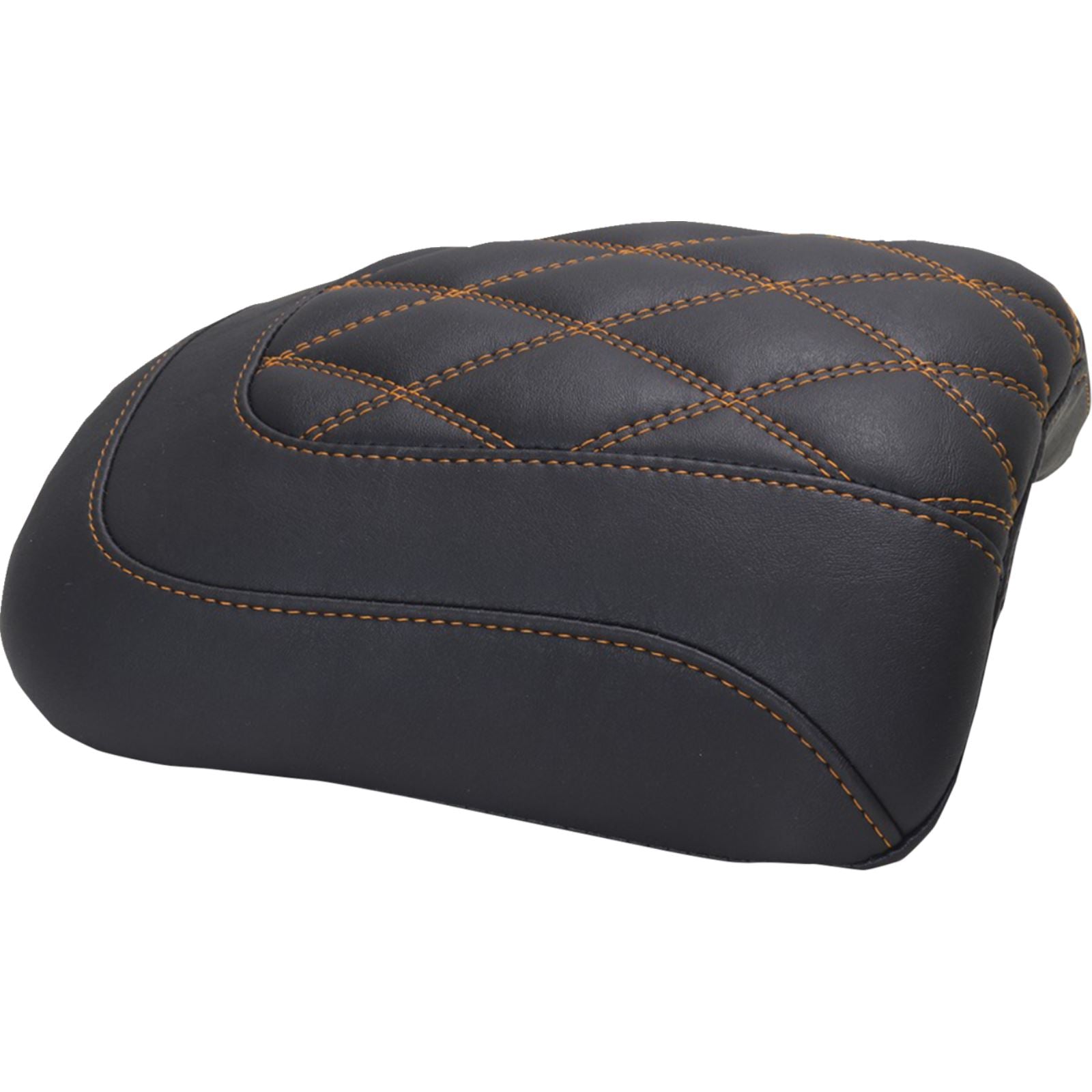 Mustang Motorcycle Products Padded Passenger Seat Cowl - Diamond - Orange Stitch for FLT/FLH '23-'25 [MPN: 88611MO]_1773901