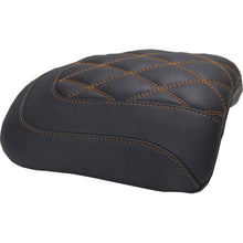 Mustang Motorcycle Products Padded Passenger Seat Cowl - Diamond - Orange Stitch for FLT/FLH '23-'25 [MPN: 88611MO]_1773901
