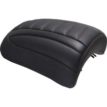 Mustang Motorcycle Products Padded Passenger Seat Cowl - Deluxe - Orange Stitch for FLT/FLH '23-'25 [MPN: 88610MO]_1772797