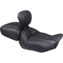 Mustang Motorcycle Products Deluxe Passenger Seat - Wide - Black Stitch for FLT/FLH '23-'25 [MPN: 88420]_1772758