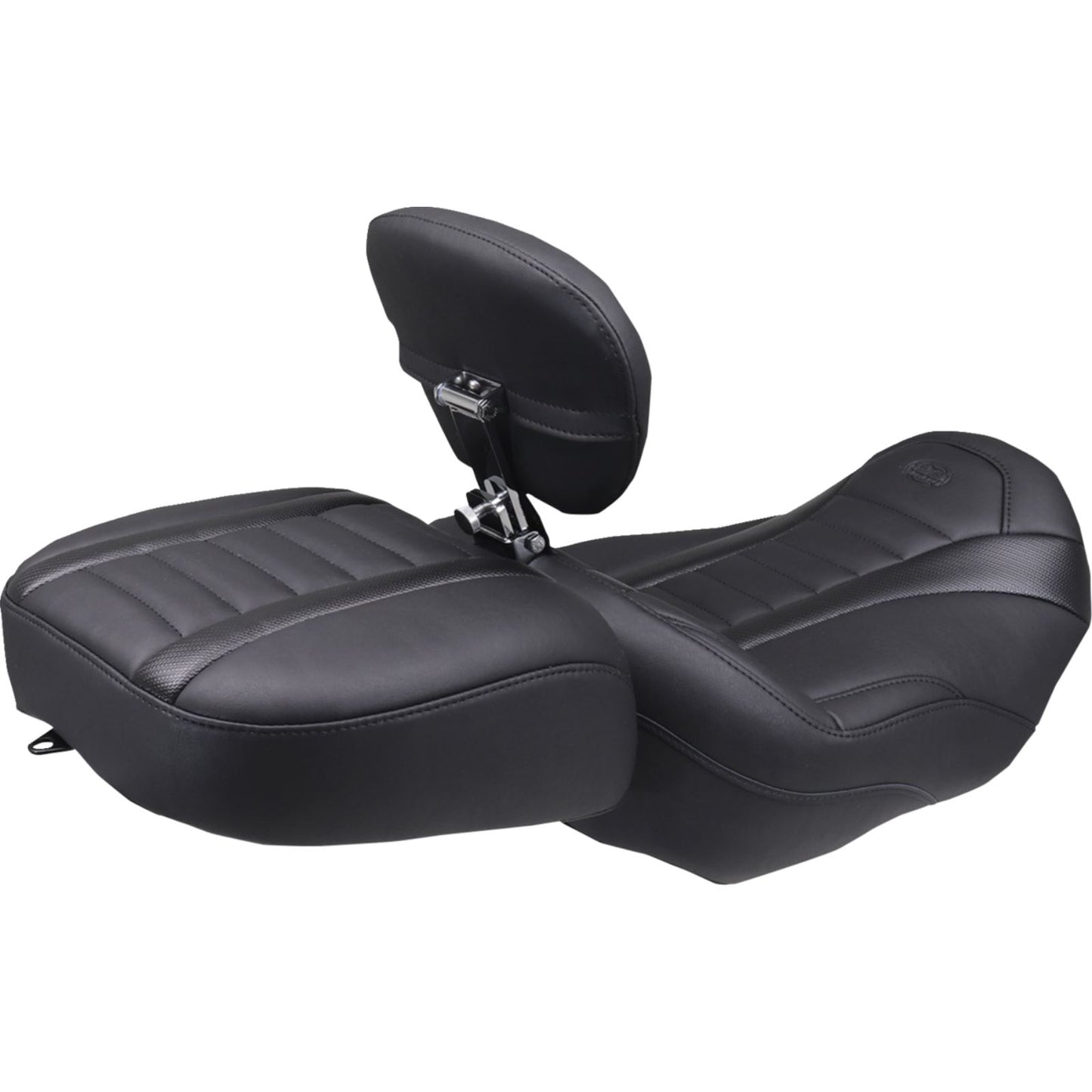 Mustang Motorcycle Products Deluxe Passenger Seat - Wide - Black Stitch for FLT/FLH '23-'25 [MPN: 88420]_1772759