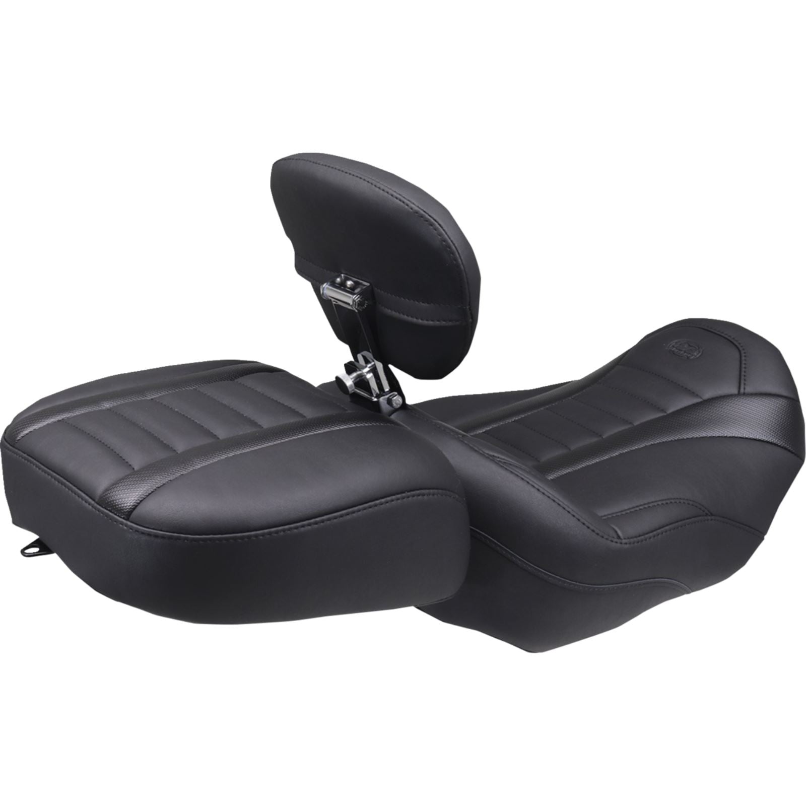Mustang Motorcycle Products Deluxe Passenger Seat - Wide - Black Stitch for FLT/FLH '23-'25 [MPN: 88420]_1772759