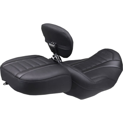 Mustang Motorcycle Products Deluxe Passenger Seat - Wide - Black Stitch for FLT/FLH '23-'25 [MPN: 88420]_1772759