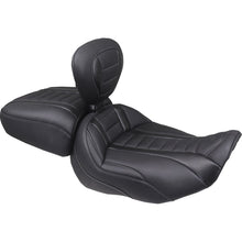 Mustang Motorcycle Products Deluxe Passenger Seat - Wide - Gunmetal Stitch for FLT/FLH '23-'25 [MPN: 88420GM]_1772754