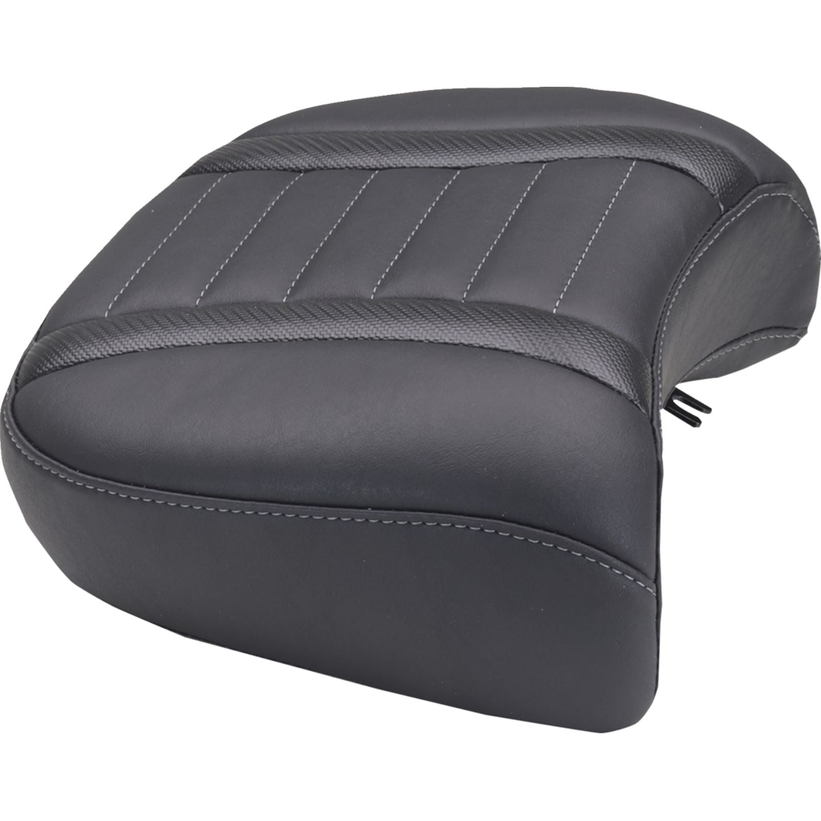 Mustang Motorcycle Products Deluxe Passenger Seat - Wide - Gunmetal Stitch for FLT/FLH '23-'25 [MPN: 88420GM]_1772755