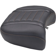 Mustang Motorcycle Products Deluxe Passenger Seat - Wide - Orange Stitch for FLT/FLH '23-'25 [MPN: 88420MO]_1772764