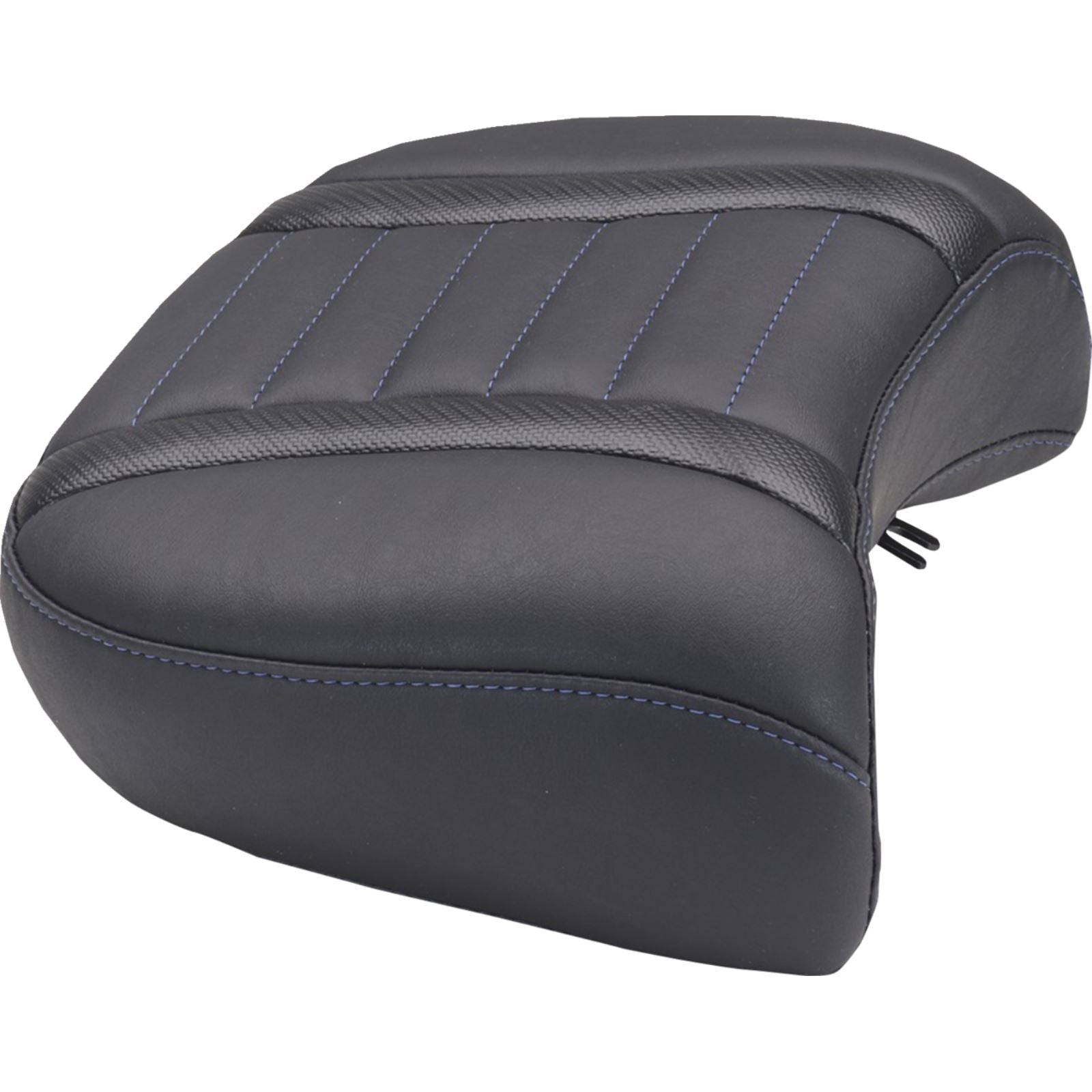 Mustang Motorcycle Products Deluxe Passenger Seat - Wide - Sky Blue Stitch for FLT/FLH '23-'25 [MPN: 88420SB]_1772903