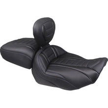 Mustang Motorcycle Products Deluxe Passenger Seat - Wide - Sky Blue Stitch for FLT/FLH '23-'25 [MPN: 88420SB]_1789710