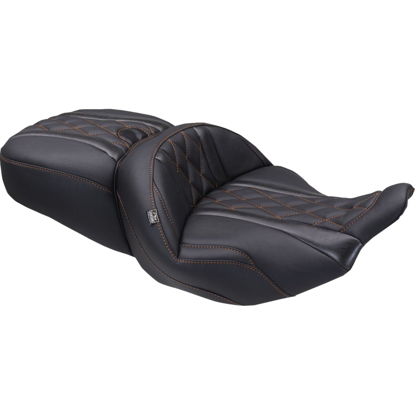 Mustang Motorcycle Products Deluxe One-Piece, 2-Up Seat - Diamond - For FLT/FLH '23-'25_1772844