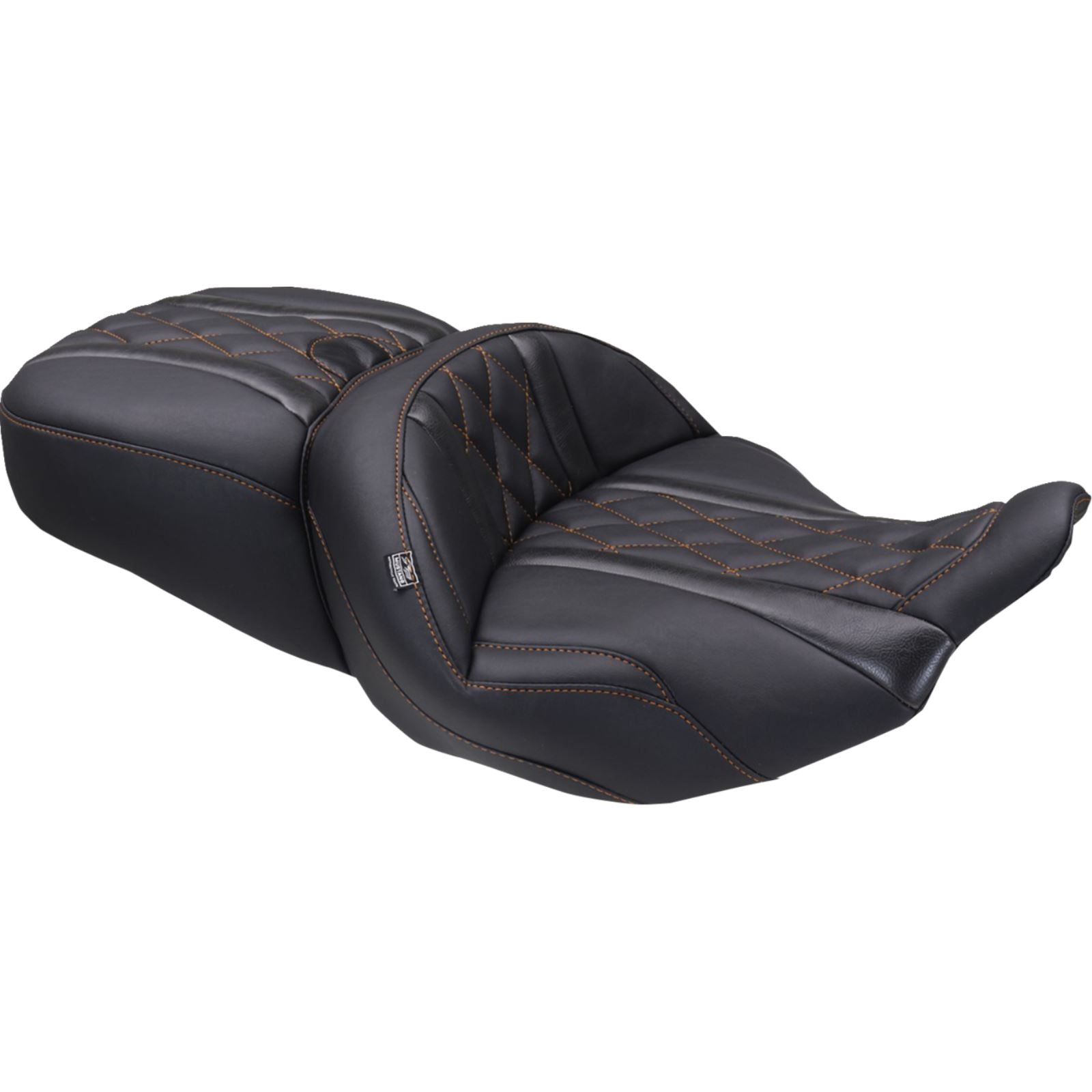 Mustang Motorcycle Products Deluxe One-Piece, 2-Up Seat - Diamond - For FLT/FLH '23-'25_1772844