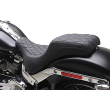 Mustang Motorcycle Products One-Piece/2-Up Squareback Seat - Diamond - Black Stitch for FXBR '23-'25 [MPN: 86006]_1773349