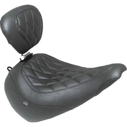 Mustang Motorcycle Products Wide Tripper™ Solo Seat - Diamond - Black Stitch for FXBR '23-'25 [MPN: 89027]_1773110