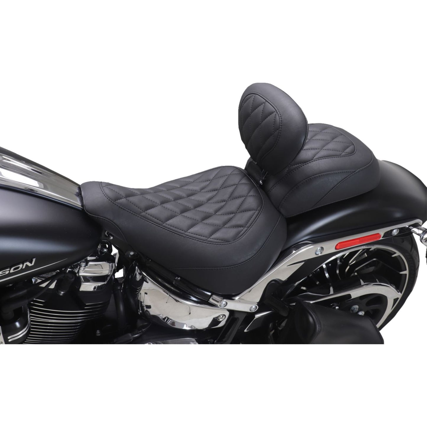 Mustang Motorcycle Products Wide Tripper™ Solo Seat - Diamond - Black Stitch for FXBR '23-'25 [MPN: 89027]_1773445