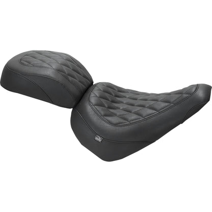 Mustang Motorcycle Products Wide Tripper™ Passenger Seat - Diamond - Black Stitch for FXBR '23-'25 [MPN: 85213]_1772769