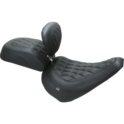 Mustang Motorcycle Products Wide Tripper™ Passenger Seat - Diamond - Black Stitch for FXBR '23-'25 [MPN: 85213]_1772770
