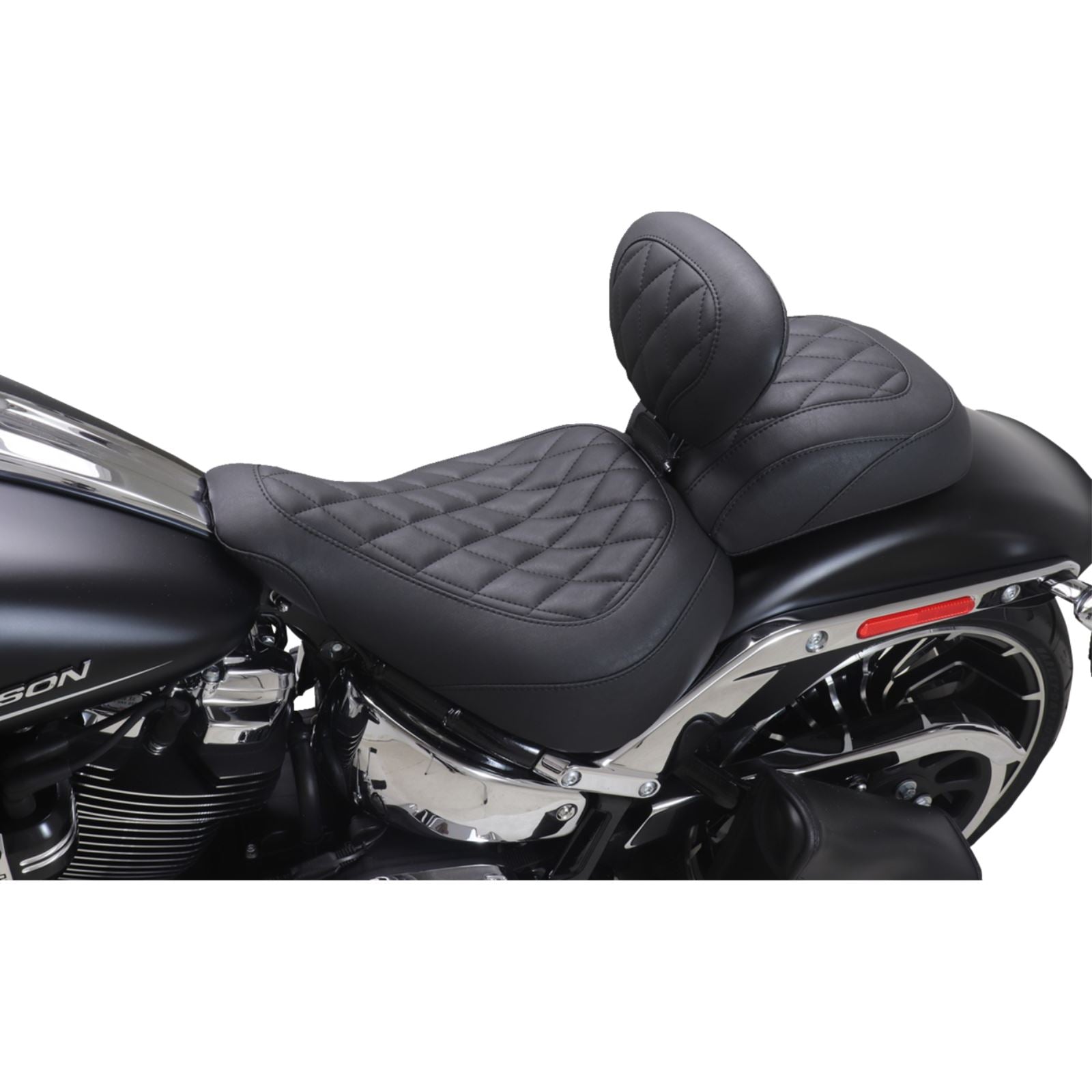 Mustang Motorcycle Products Wide Tripper™ Passenger Seat - Diamond - Black Stitch for FXBR '23-'25 [MPN: 85213]_1773424
