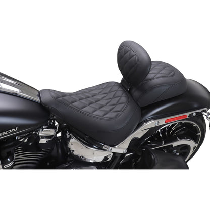 Mustang Motorcycle Products Wide Tripper™ Passenger Seat - Diamond - Black Stitch for FXBR '23-'25 [MPN: 85213]_1773424