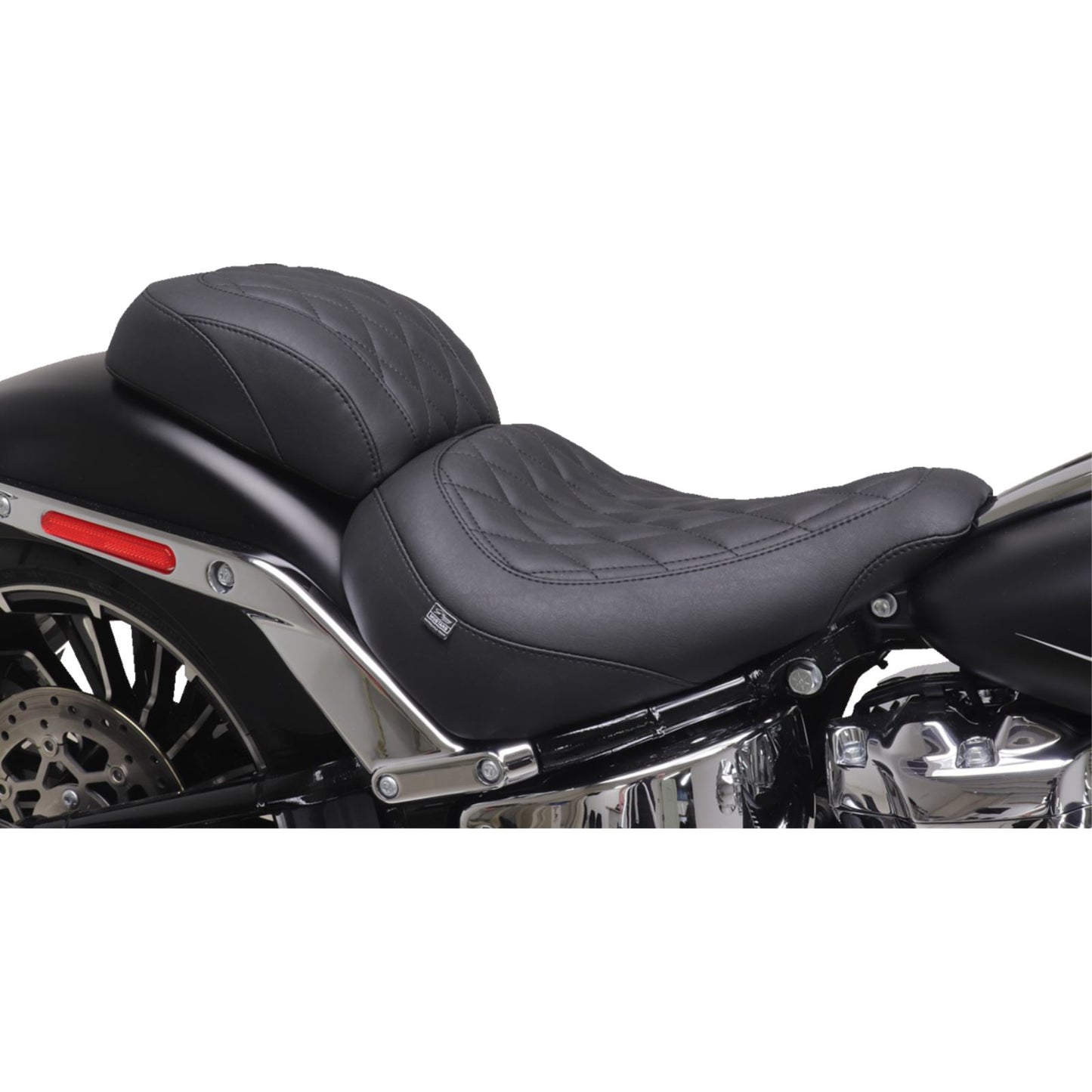 Mustang Motorcycle Products Wide Tripper™ Passenger Seat - Diamond - Black Stitch for FXBR '23-'25 [MPN: 85213]_1774103