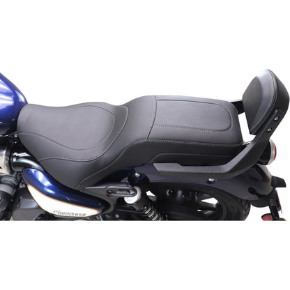 Mustang Motorcycle Products Squareback 2-Up Seat - Black w/ Steel Stitch for Royal Enfield '24 [MPN: 88600ST]_1772848
