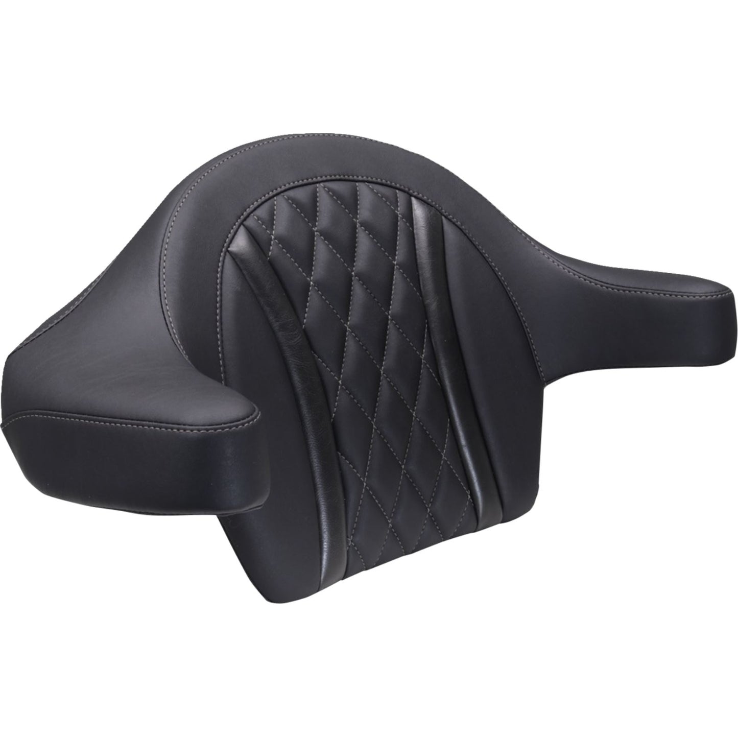 Mustang Motorcycle Products Deluxe Extended Arm Wrap-Around Backrest - Diamond_1773436