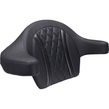 Mustang Motorcycle Products Arm Wrap-around Backrest - Diamond - Sky Blue Stitch for FLT/FLH '23-'25 [MPN: 88430SB]_1774140