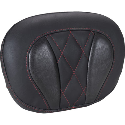 Mustang Motorcycle Products Deluxe Sissy Bar Pad - Diamond - Dark Cherry Stitch for FLT/FLH '23-'25 [MPN: 88450DC]_1772896
