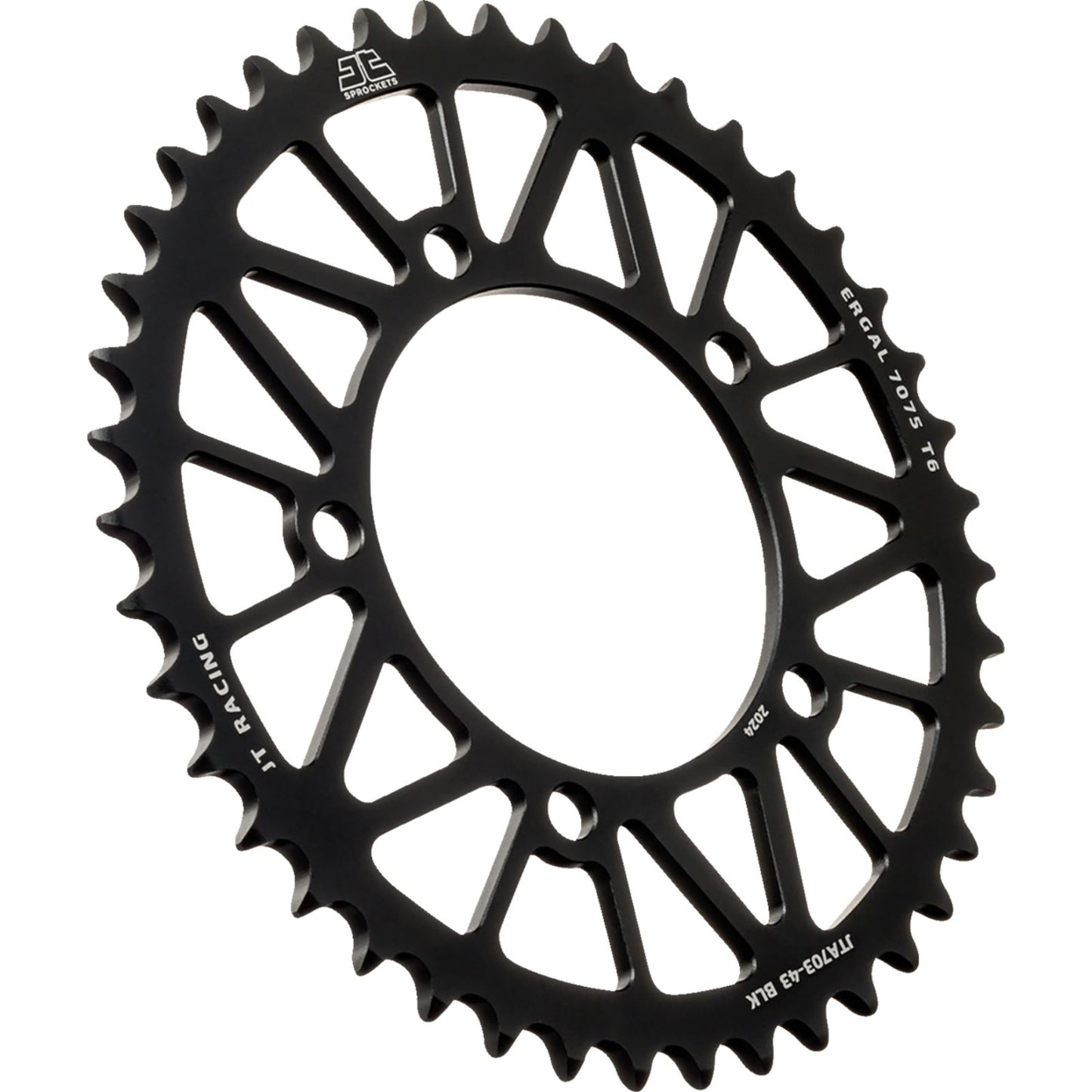 JT Sprockets Rear Sprocket - Aluminum - 43 Tooth - Black for Aprilia [MPN: JTA703.43BLK]_1773442
