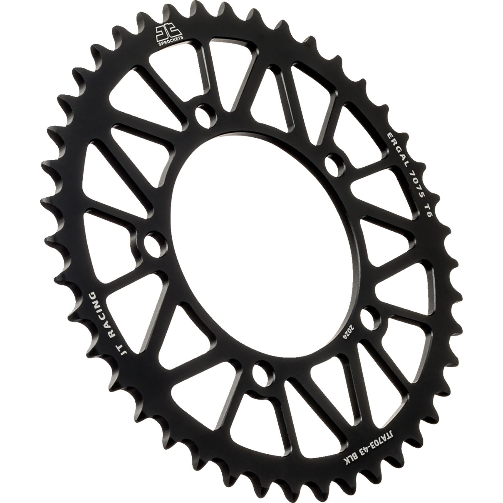 JT Sprockets Rear Sprocket - Aluminum - 43 Tooth - Black for Aprilia [MPN: JTA703.43BLK]_1773442