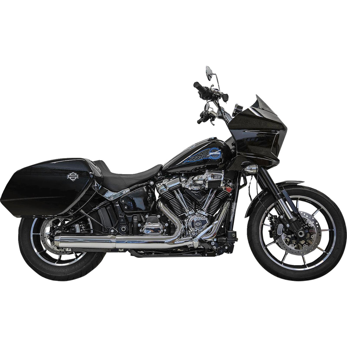 Bassani Manufacturing 4" Slip-On Muffler with 2-1/2" x 10" Baffle Core - Chrome - 49-State [MPN: 1S38FP]_1774138