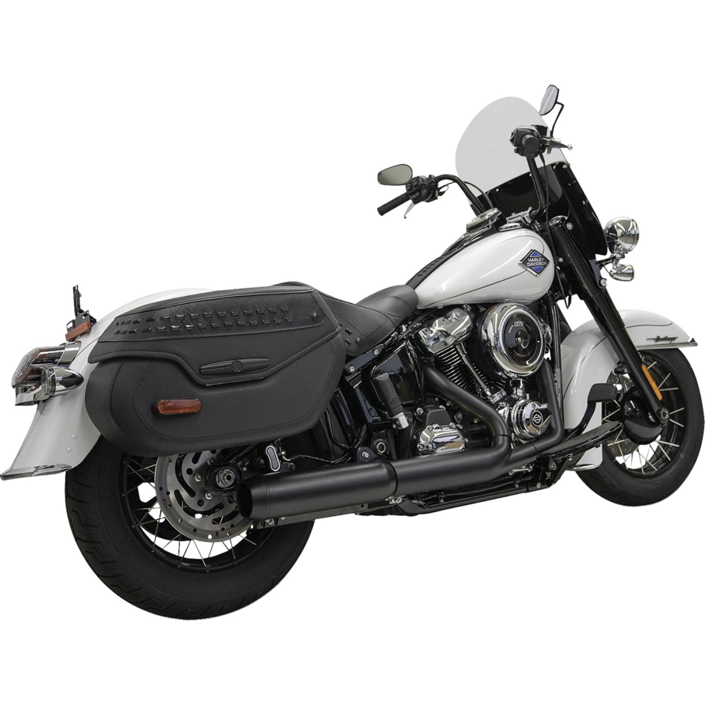 Bassani Manufacturing 4" Slip-On Muffler with 2-1/2" x 10" Baffle Core - Black - 49-State [MPN: 1S38FB]_1773624