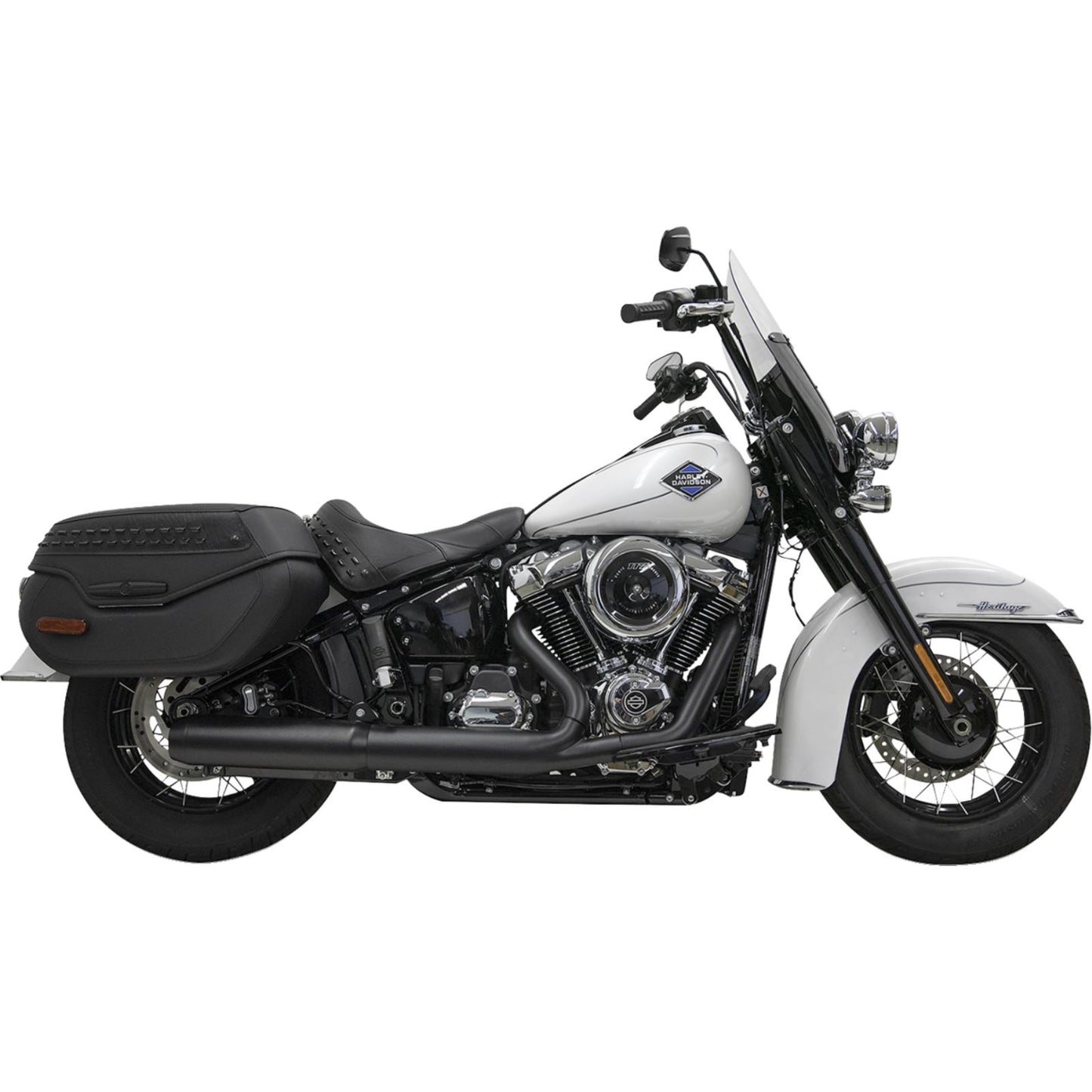 Bassani Manufacturing 4" Slip-On Muffler with 2-1/2" x 10" Baffle Core - Black - 49-State [MPN: 1S38FB]_1773646