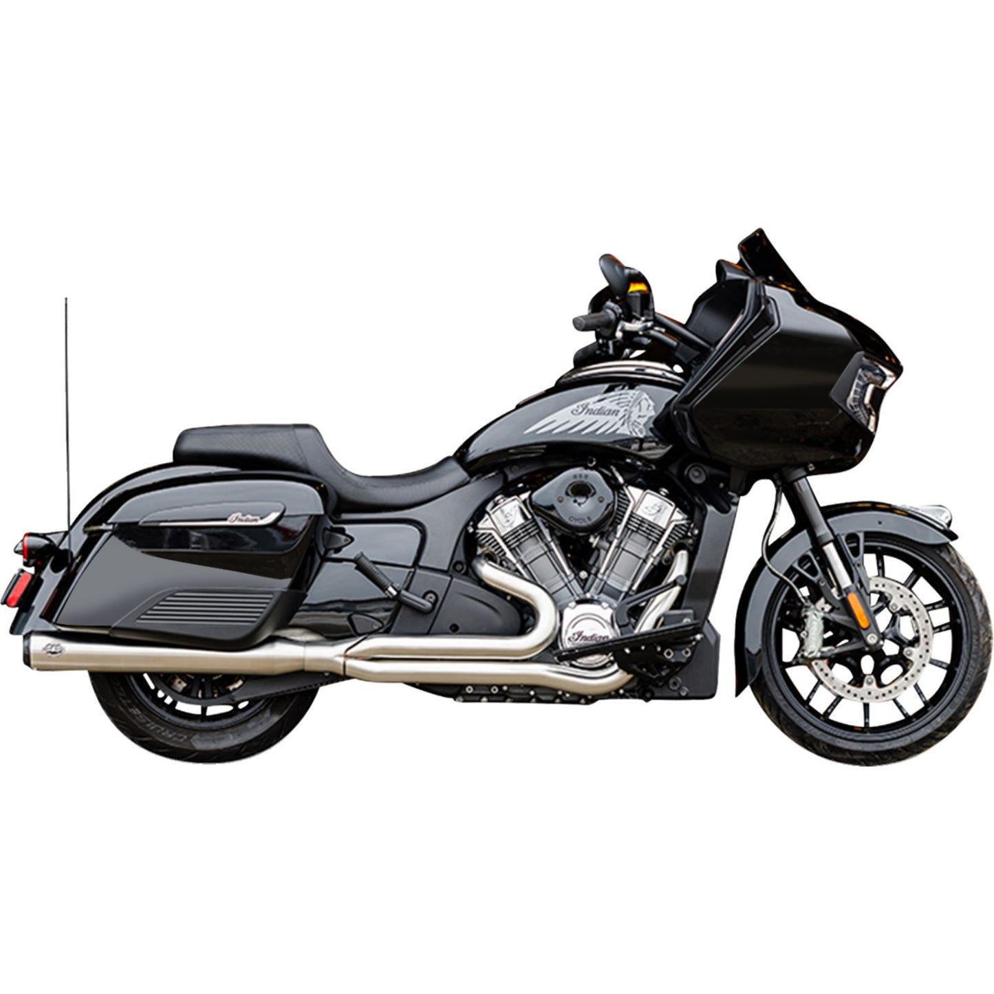 S&S Cycle 2-into-1 Qualifier Exhaust System - 49 State for Indian with PowerPlus [MPN: 550-1132]_1773615