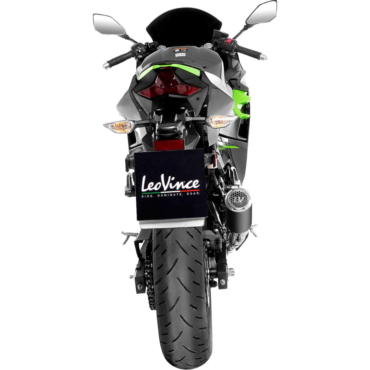 LeoVince LV Corsa S Black Edition Slip-On Muffler for Kawasaki Ninja 400/500 [MPN: 15400SBU]_1773640
