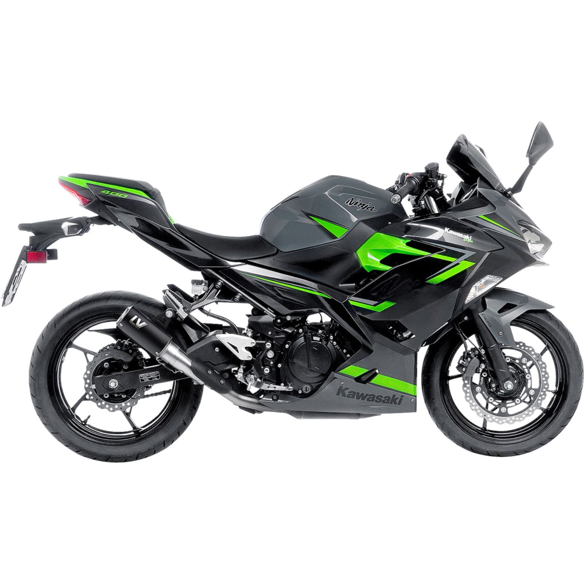 LeoVince LV Corsa S Black Edition Slip-On Muffler for Kawasaki Ninja 400/500 [MPN: 15400SBU]_1773642