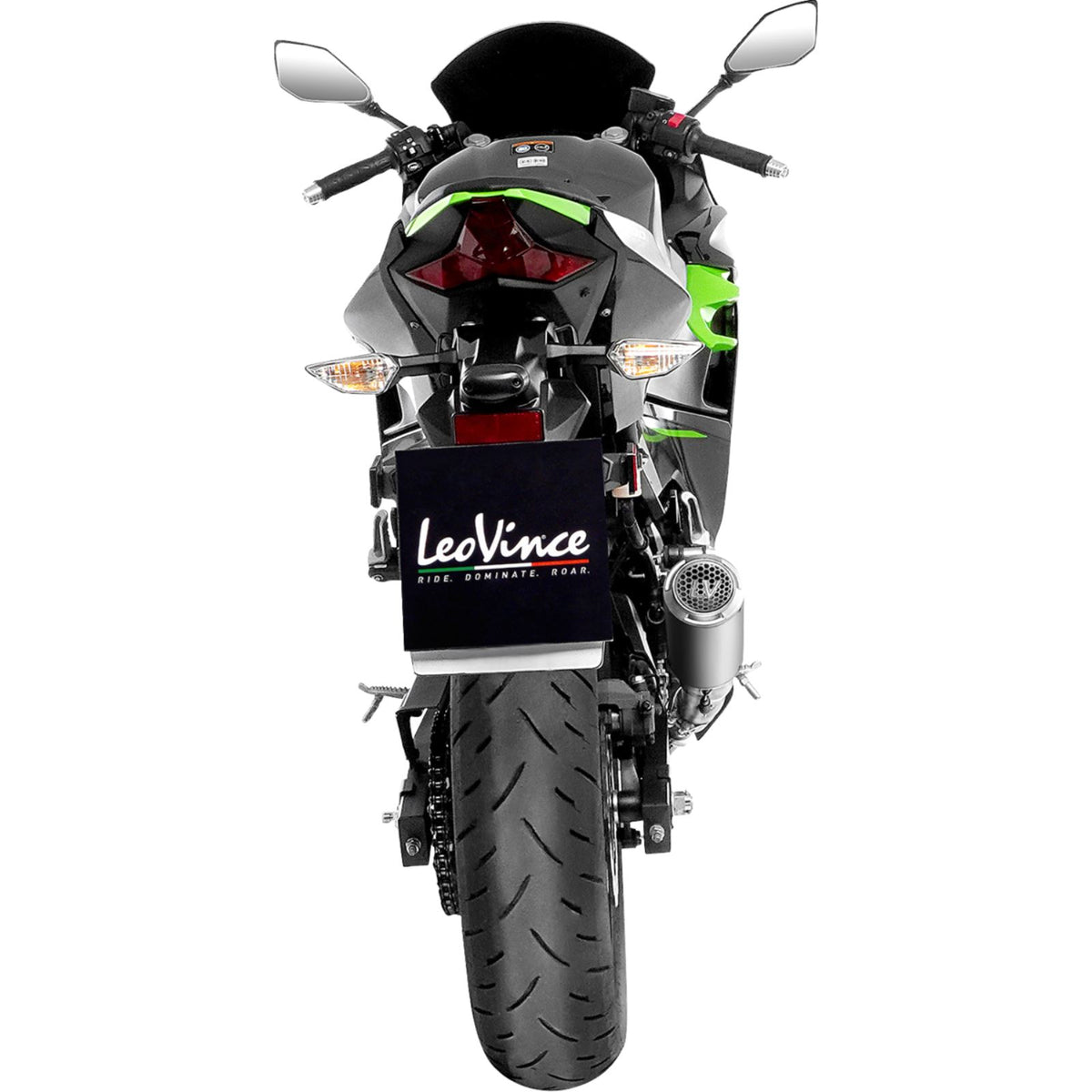 LeoVince LV Corsa S Slip-On Muffler - Titanium for Kawasaki Ninja 400/500 [MPN: 15400STU]_1773570