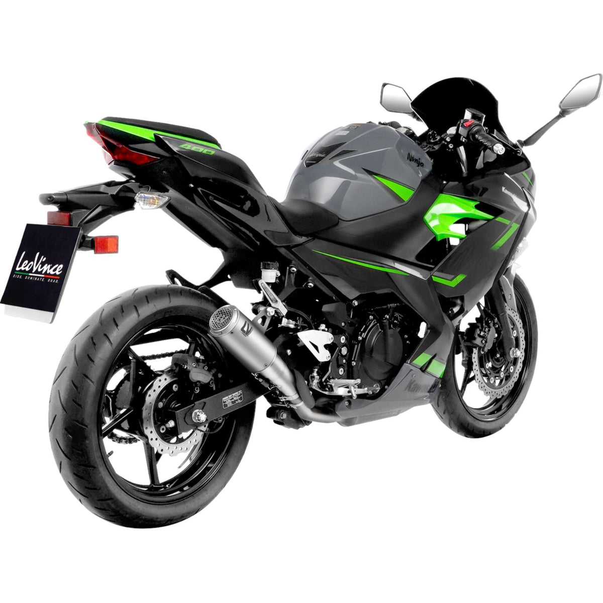 LeoVince LV Corsa S Slip-On Muffler - Titanium for Kawasaki Ninja 400/500 [MPN: 15400STU]_1773709