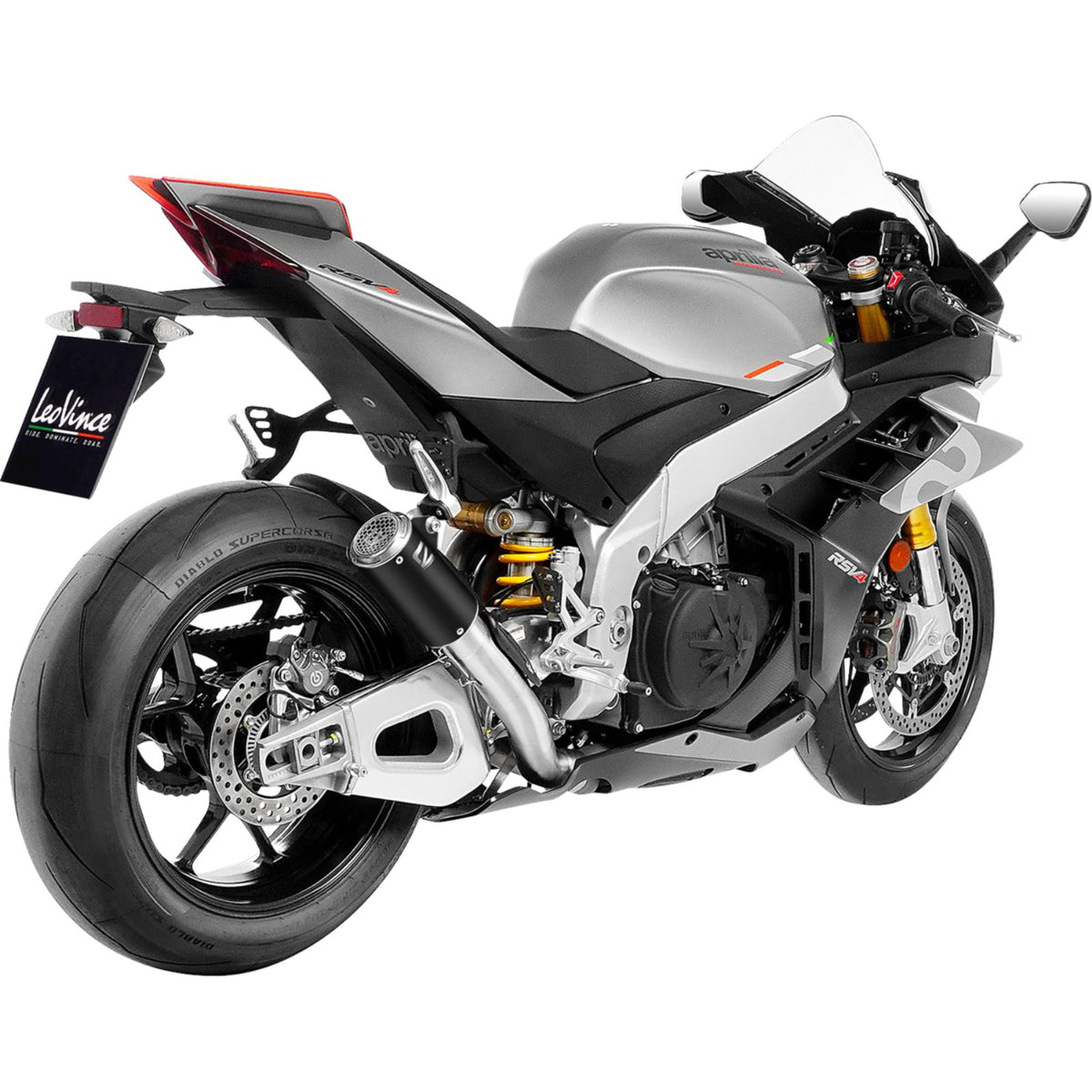 LeoVince LV Corsa S Black Edition Slip-On Muffler for Aprilia RSV4 Tuono V4 [MPN: 15401SBU]_1773555