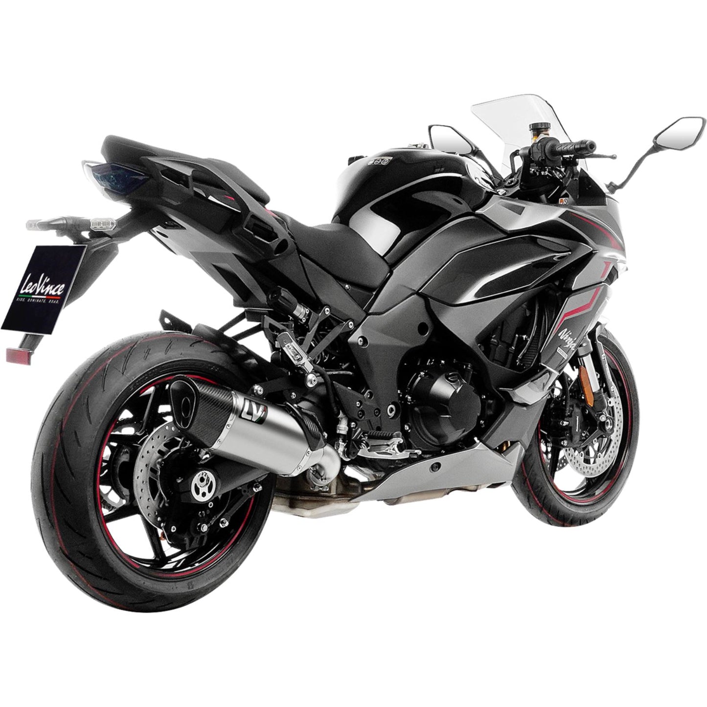 LeoVince LV-14 R Slip-On Muffler - Titanium for Kawasaki Ninja 1000 [MPN: 15602TU]_1773635