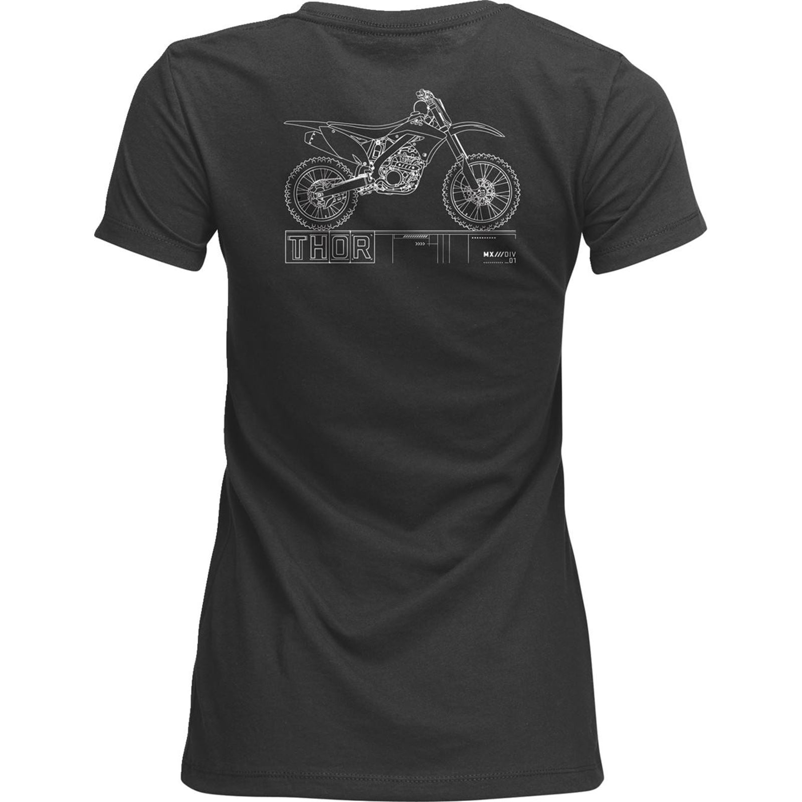 Thor Women's Blueprint T-Shirt - Charcoal_1788199