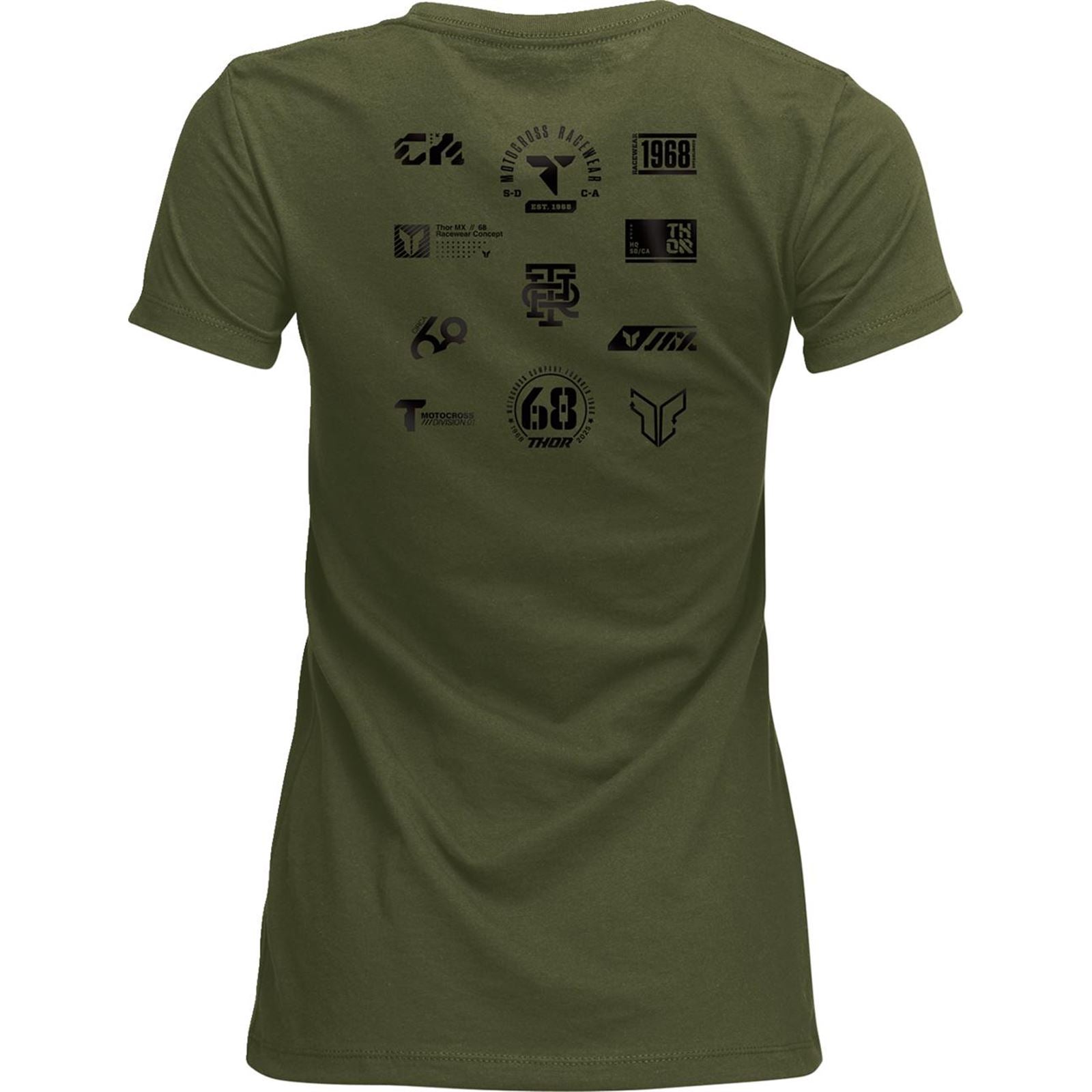 Thor Women's Patched Up T-Shirt - Military Green_1788123