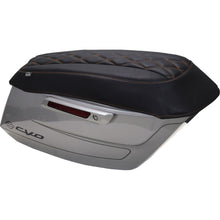 Mustang Motorcycle Products Deluxe Diamond Saddlebag Lid Cover Black/Orange Stitch - FLH/FLT '23-'25 [MPN: 88470MO]_1775176