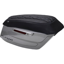 Mustang Motorcycle Products Deluxe Diamond Saddlebag Lid Cover Black/Blue Stitch - FLH/FLT '23-'25 [MPN: 88470SB]_1775184