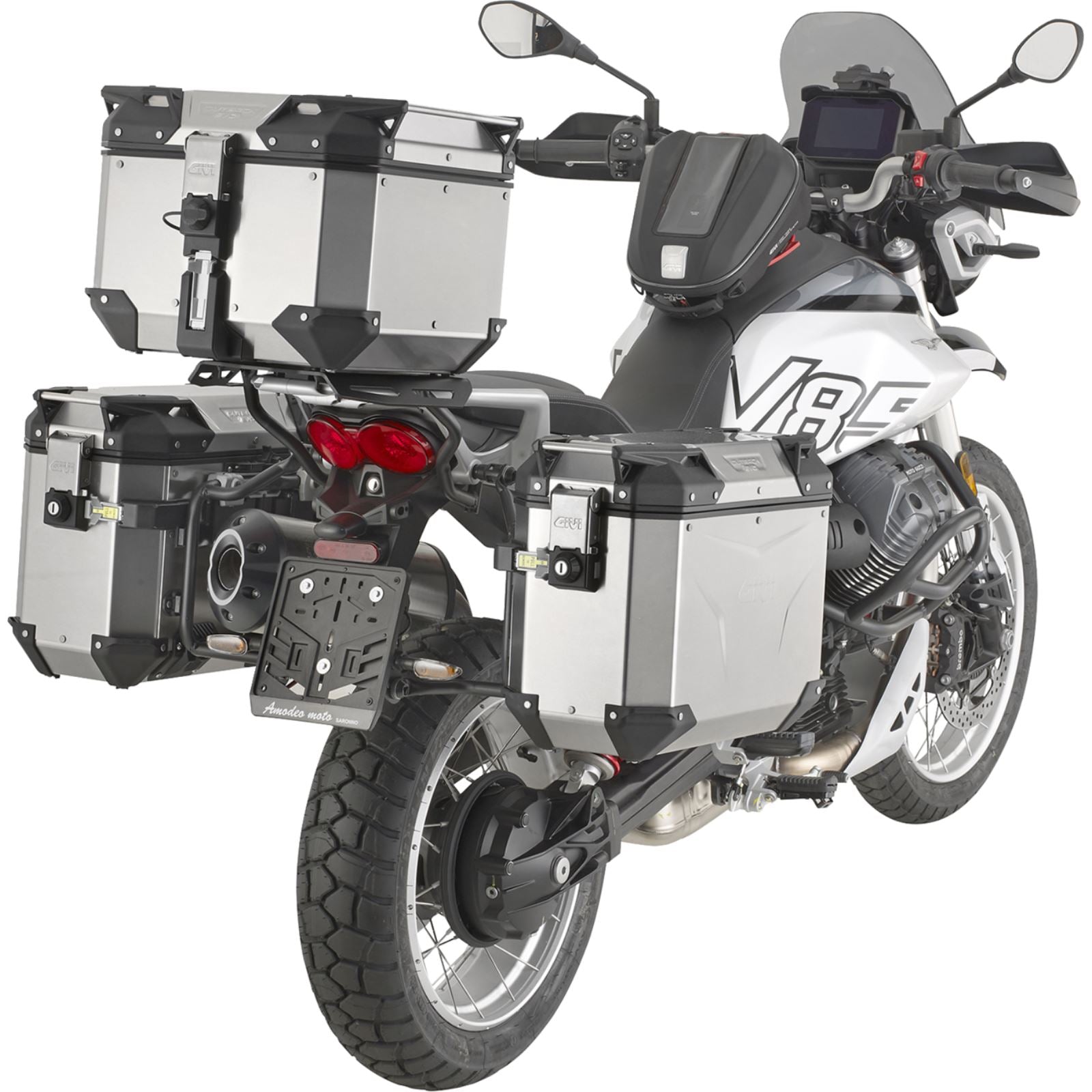 Givi Side Rack Pannier Holder - Outback - for Guzzi V85 PLO8209CAM_1775221