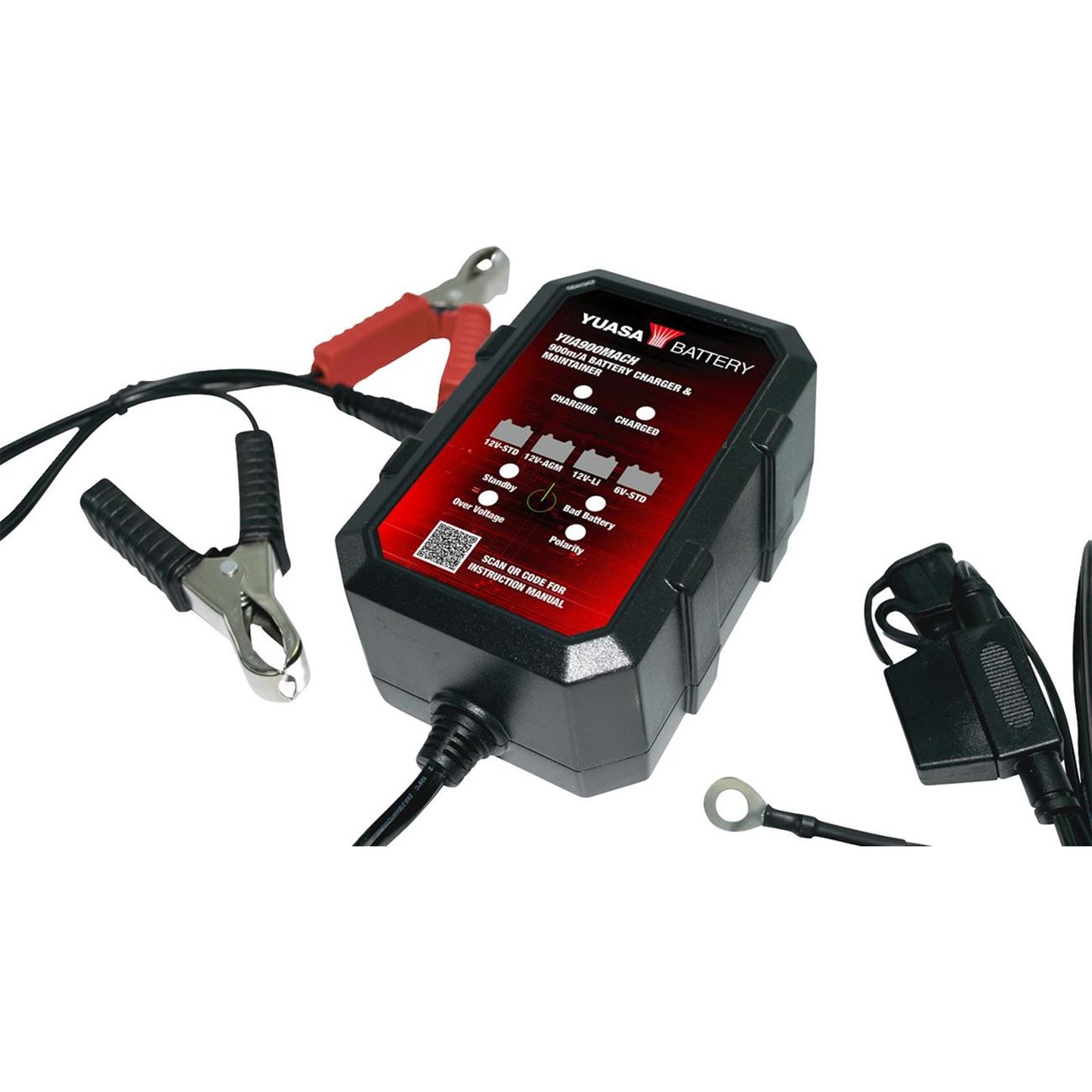 Yuasa Battery Charger/Maintainer - Automatic - 900 mA [MPN: YUA900MACH]_1789763