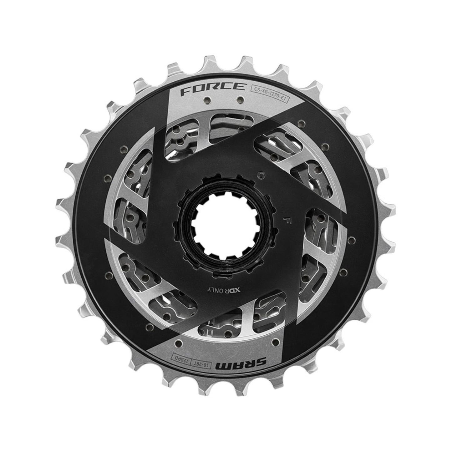 SRAM Force XG-1270 Cassette - 12-Speed, 10-28T - Silver [MPN: 00.2418.159.000]_1775427