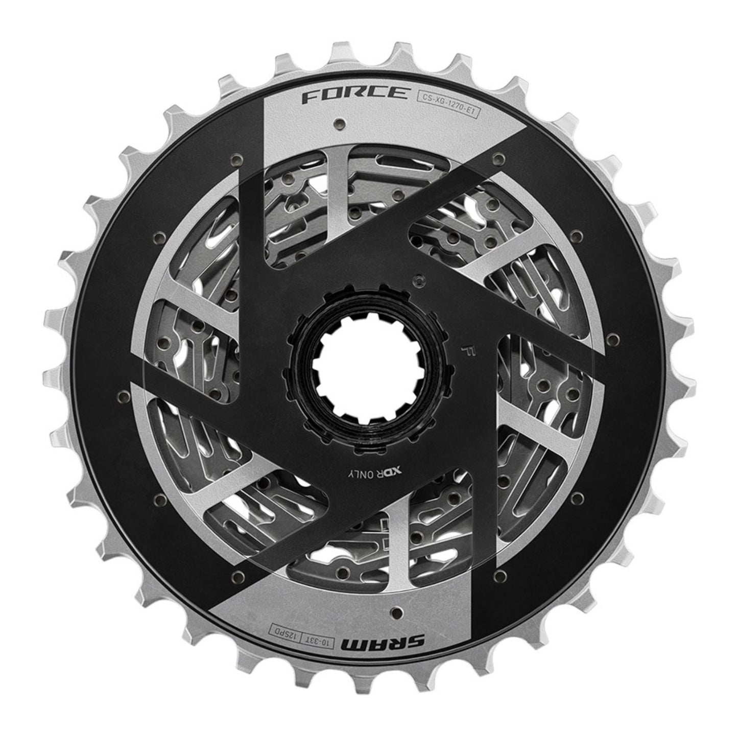 SRAM Force XG-1270 Cassette - 12-Speed, 10-33T - Silver [MPN: 00.2418.159.002]_1775393
