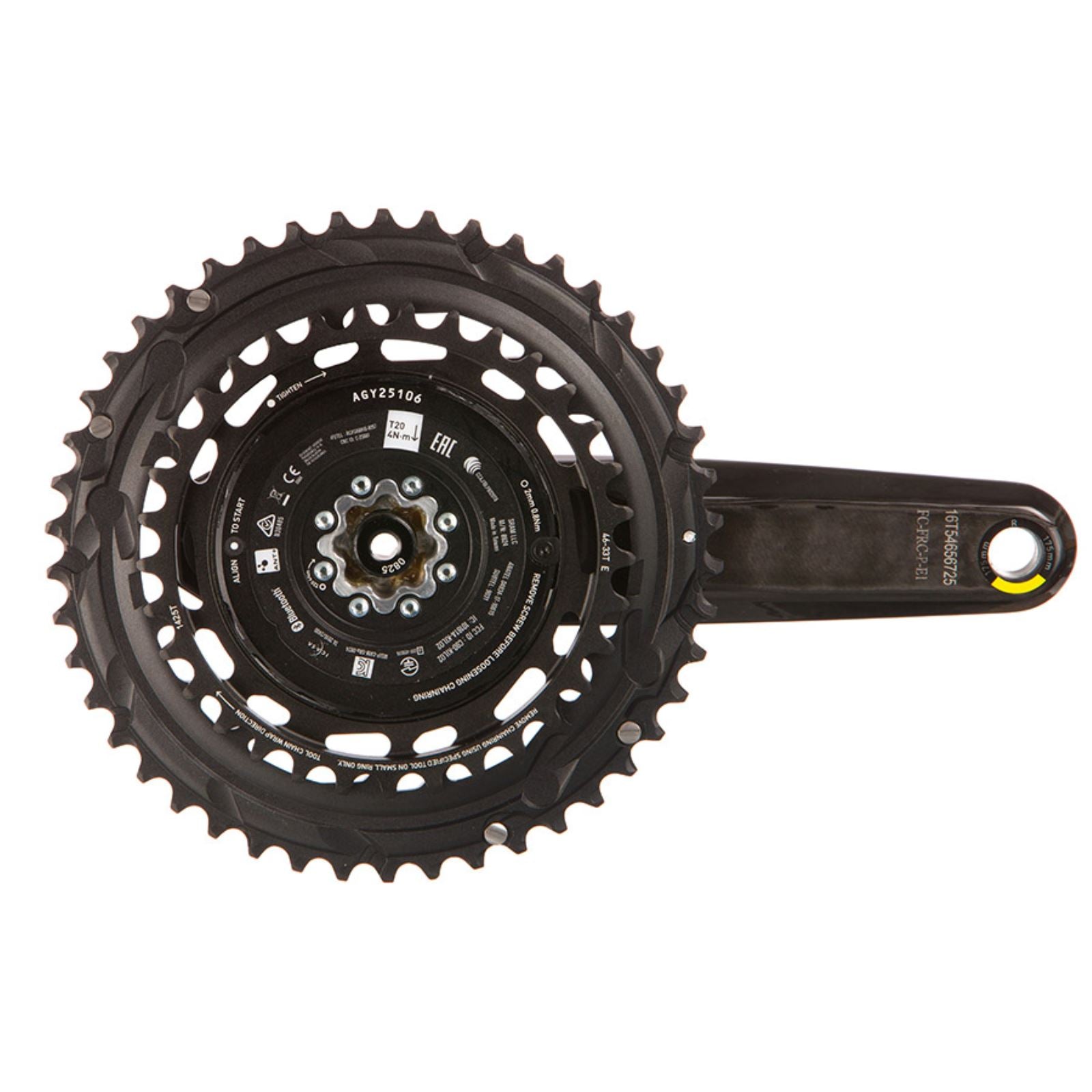 SRAM Force 2x Powermeter E1 Crankset Speed:12 46/33 DUB 172.5mm Black [MPN: 00.6118.739.016]_1775534