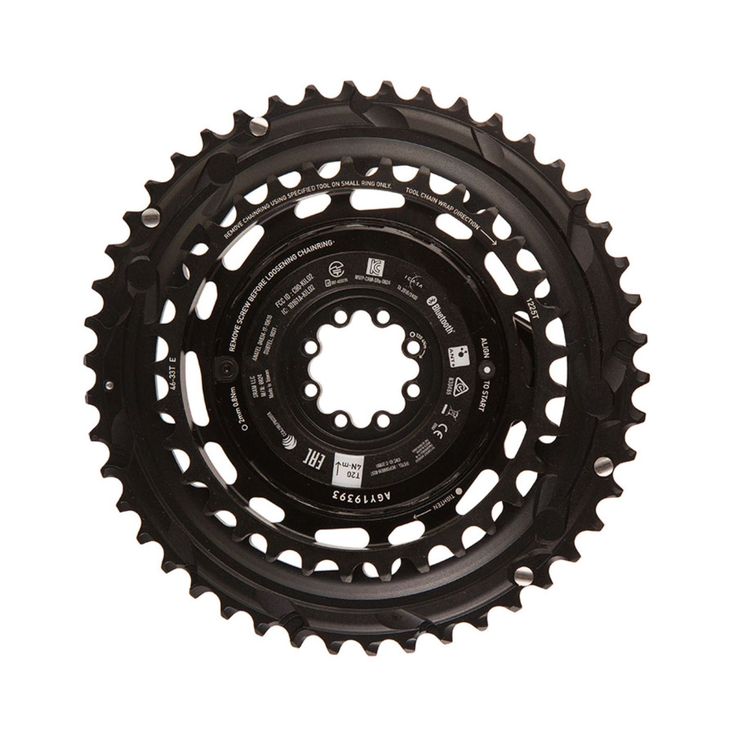 SRAM Chainring - 46/33t, 12-Speed, Thread Mount, Black, E1 [MPN: 00.6218.063.000]_1775695