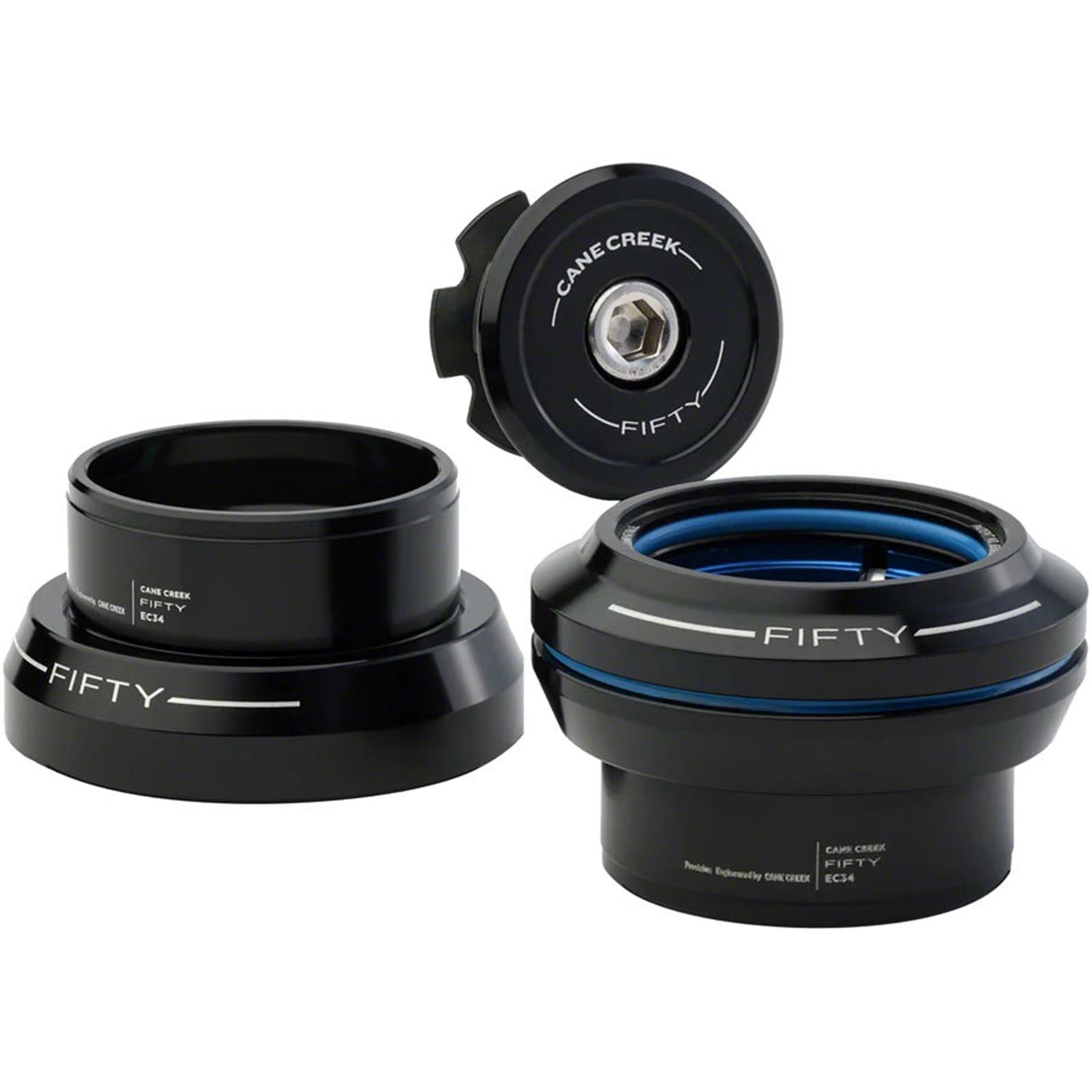 Cane Creek 50 Headset - EC34/28.6 Upper | EC34/30 Lower, Straight, Black [MPN: BAA2352K]_1924335